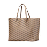 Large BB Monogram Coated Canvas Signature East West Shopper Bag